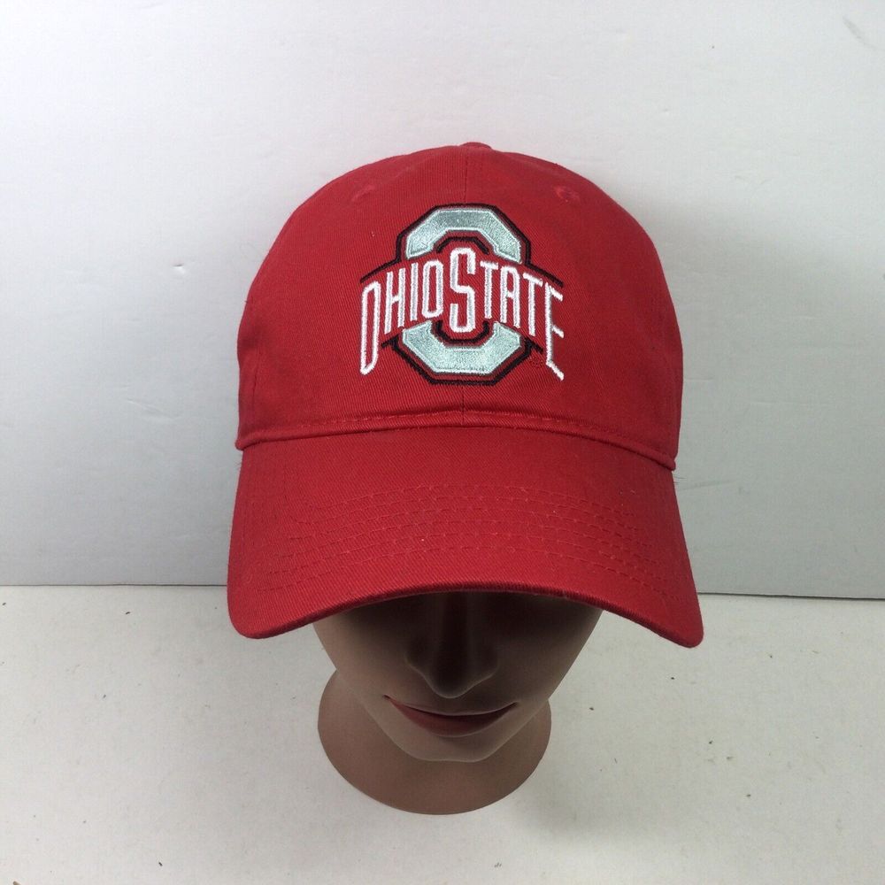 Ohio State Buckeyes Hat OSU Logo Red StrapBack Baseball Cap‎